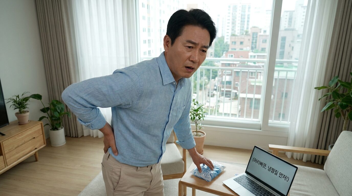 허리삐끗했을때 응급처치 방법